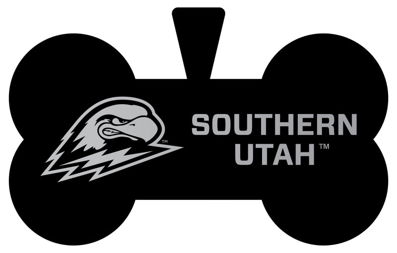 Southern Utah University Dog Tag Matte Black Bone-shaped Engraved Officially Licensed