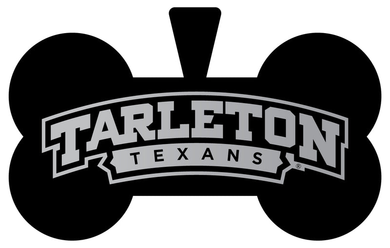 Tarleton State University Dog Tag Matte Black Bone-shaped Engraved Officially Licensed