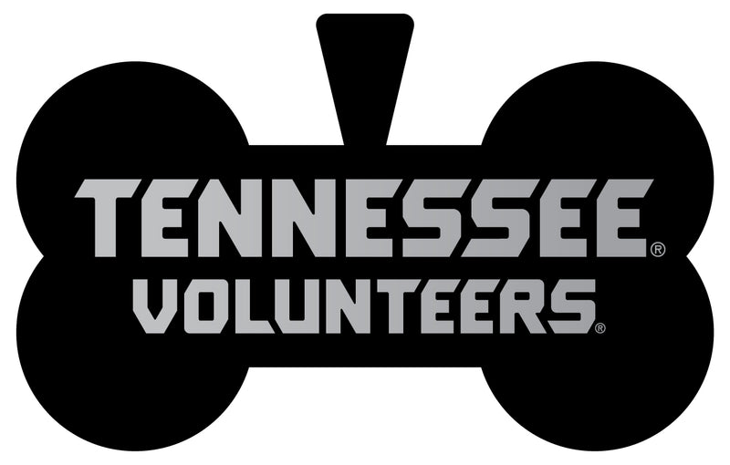 Tennessee Knoxville Volunteers Dog Tag Matte Black Bone-shaped Engraved Officially Licensed
