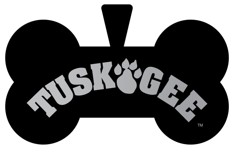 Tuskegee University Dog Tag Matte Black Bone-shaped Engraved Officially Licensed
