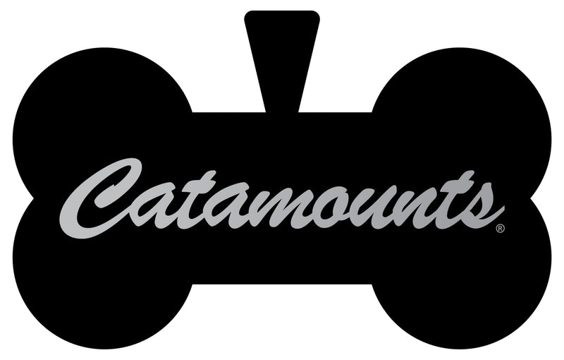 Vermont Catamounts Dog Tag Matte Black Bone-shaped Engraved Officially Licensed