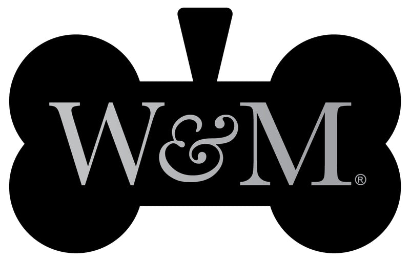 William and Mary Dog Tag Matte Black Bone-shaped Engraved Officially Licensed