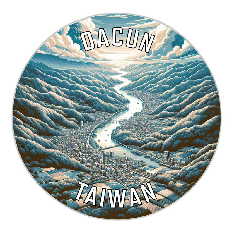 Dacun Taiwan Souvenir Vinyl Decal Sticker 2-Inch