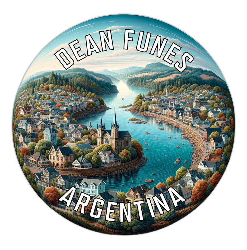 Dean Funes Argentina Souvenir Die Cut Flat Magnet 4-Inch