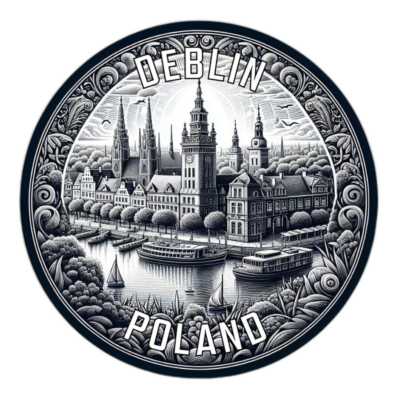 Deblin Poland Souvenir Die Cut Flat Magnet 4-Inch
