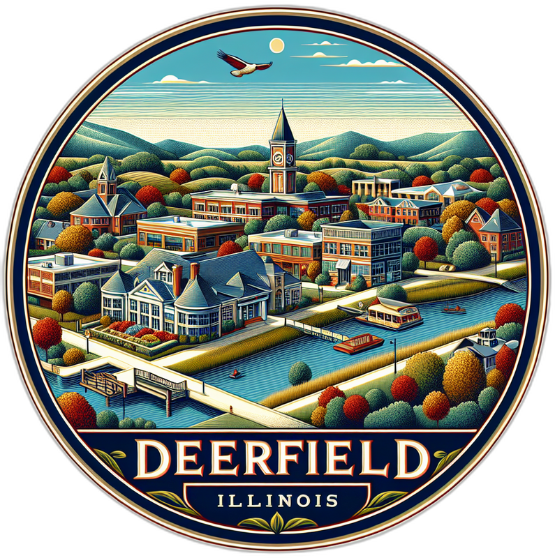 Deerfield Illinois Souvenir Vinyl Decal Sticker 6-Inch