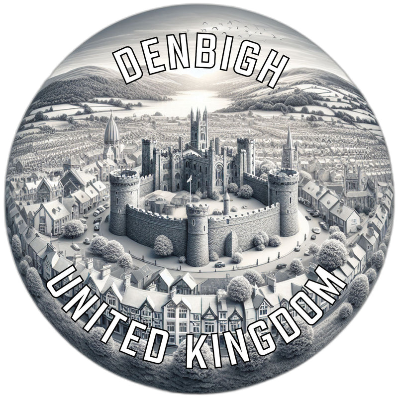 Denbigh United Kingdom Souvenir Die Cut Flat Magnet 6-Inch