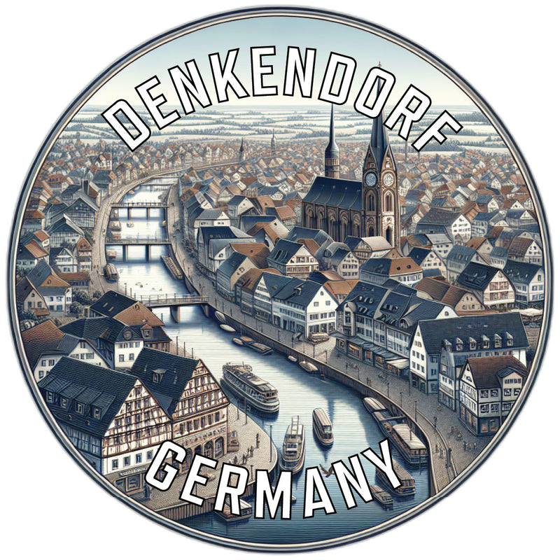 Denkendorf Germany Souvenir Die Cut Flat Magnet 2-Inch