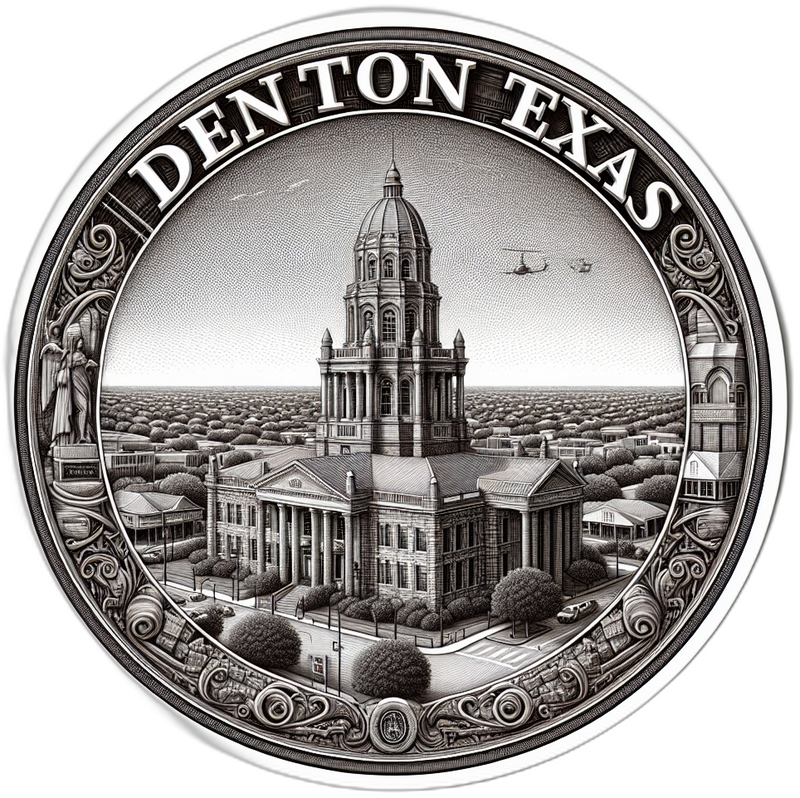 Denton Texas Souvenir Vinyl Decal Sticker 6-Inch