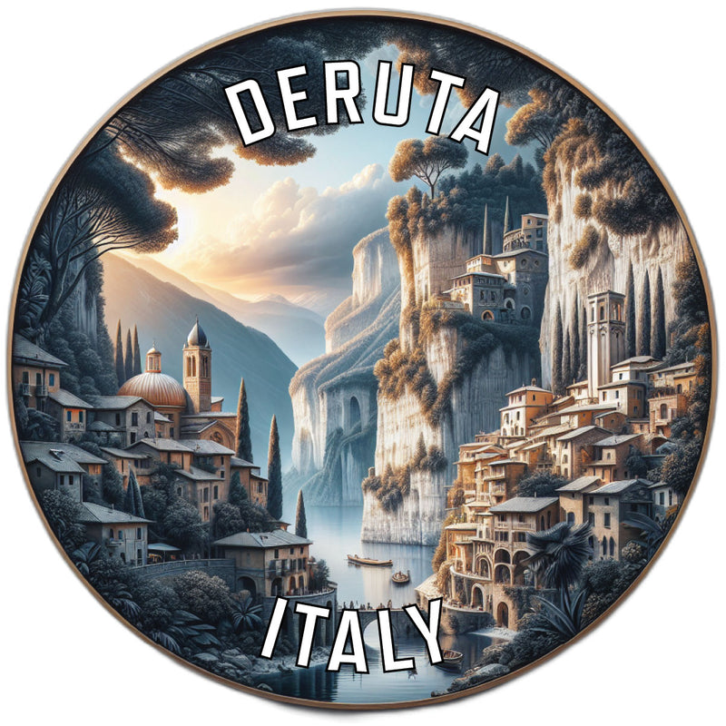 Deruta Italy Souvenir Die Cut Flat Magnet 2-Inch