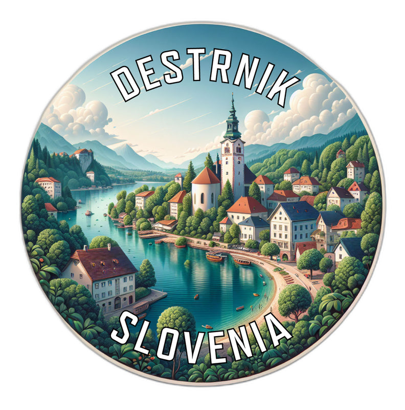 Destrnik Slovenia Souvenir Die Cut Flat Magnet 2-Inch