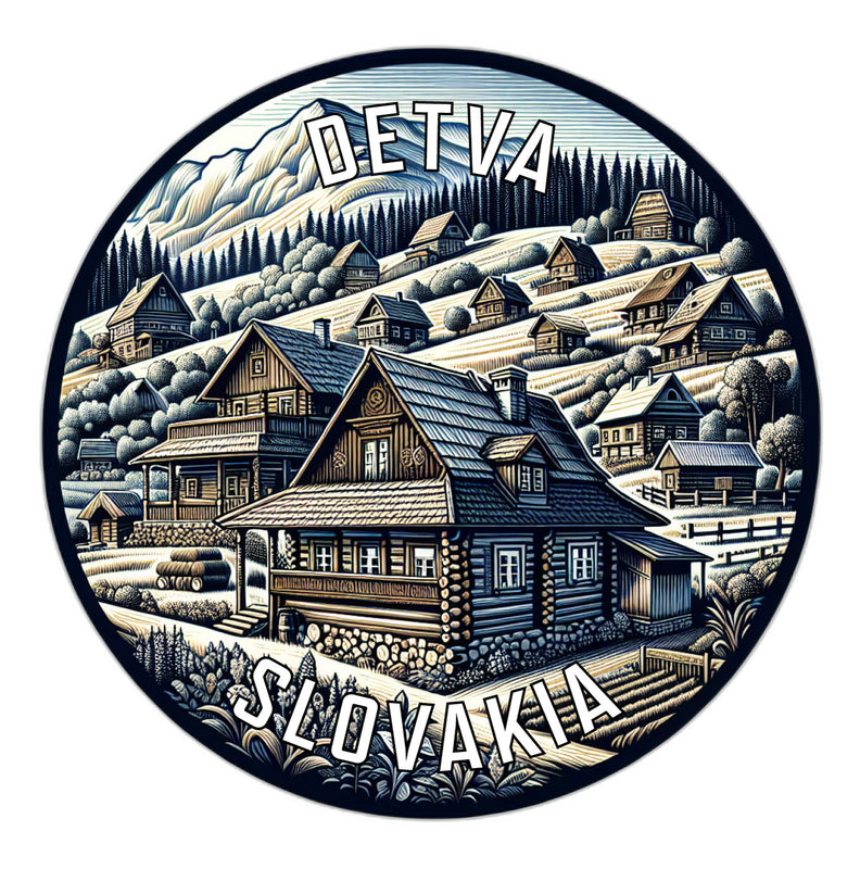 Detva Slovakia Souvenir Vinyl Decal Sticker 3-Inch
