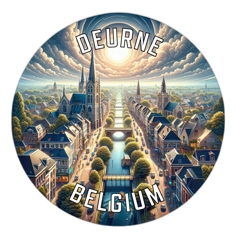 Deurne Belgium Souvenir Die Cut Flat Magnet 2-Inch