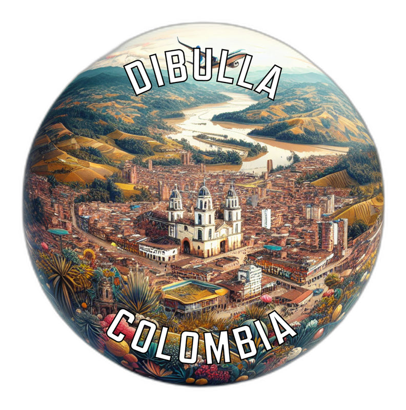 Dibulla Colombia Souvenir Die Cut Flat Magnet 2-Inch
