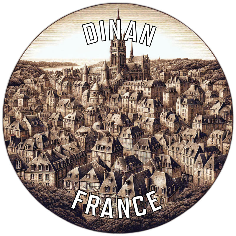 Dinan France Souvenir Die Cut Flat Magnet 2-Inch