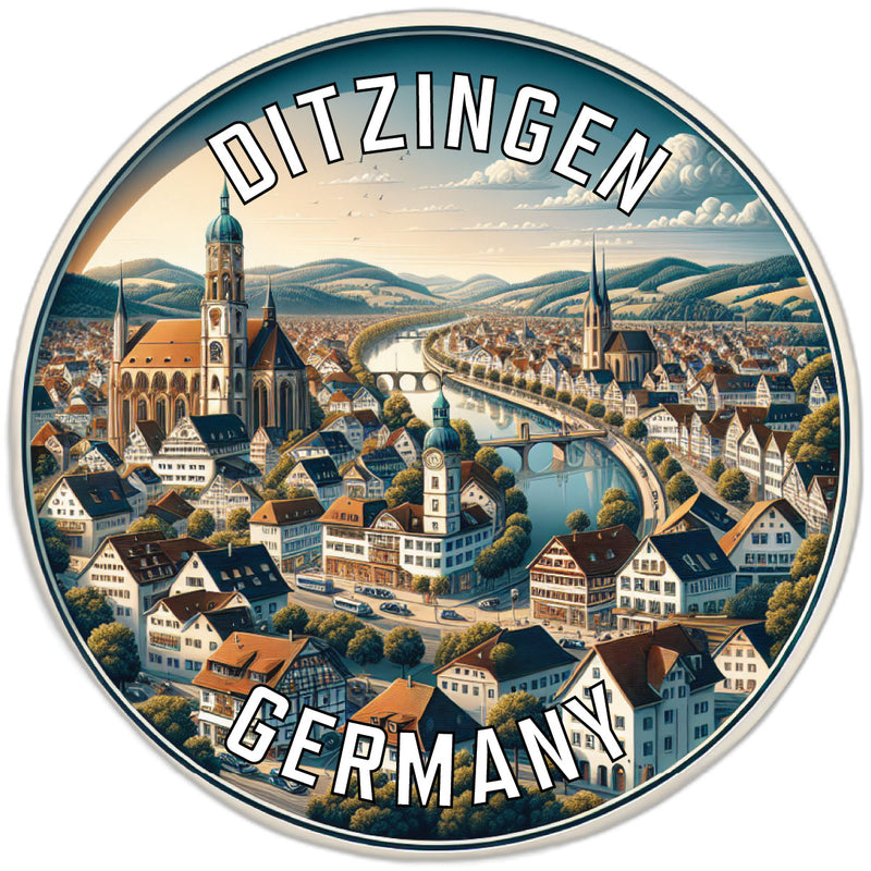 Ditzingen Germany Souvenir Vinyl Decal Sticker 6-Inch