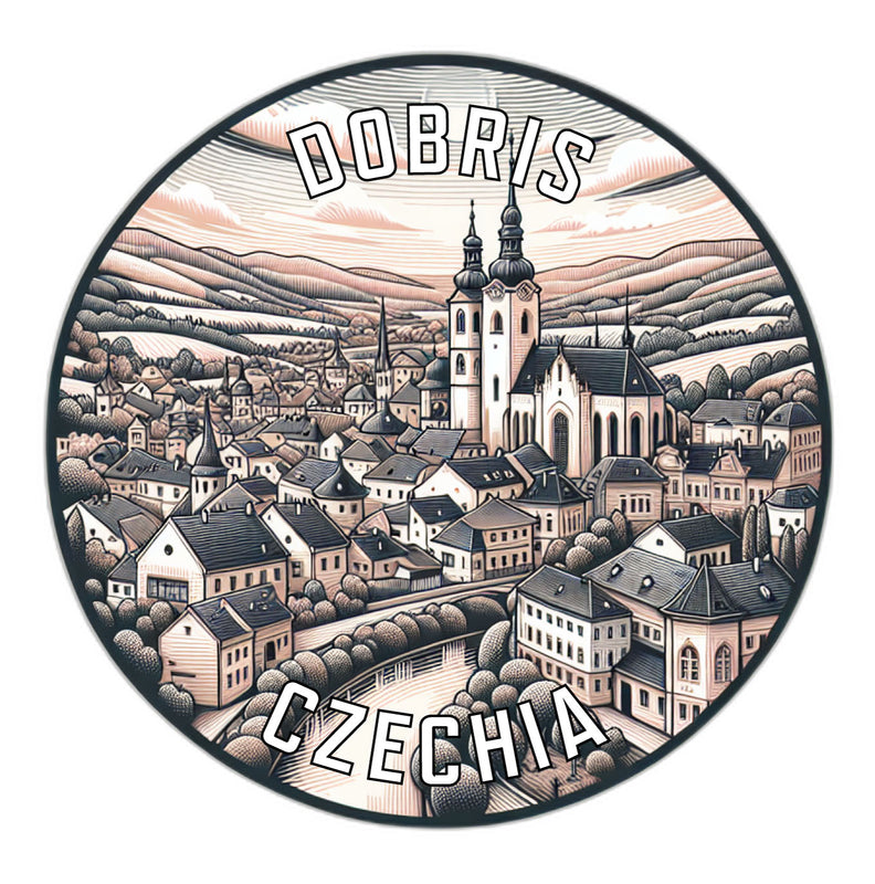 Dobris Czechia Souvenir Vinyl Decal Sticker 4-Inch