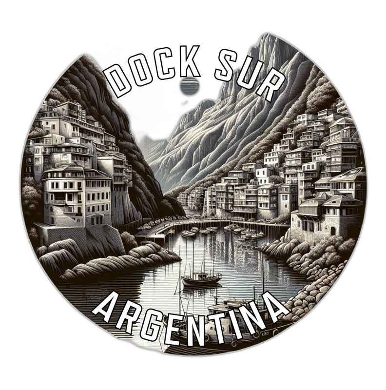 Dock Sur Argentina Souvenir Die Cut Flat Magnet 2-Inch