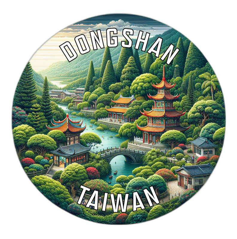 Dongshan Taiwan Souvenir Die Cut Flat Magnet 2-Inch