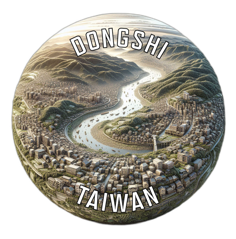 Dongshi Taiwan Souvenir Die Cut Flat Magnet 4-Inch