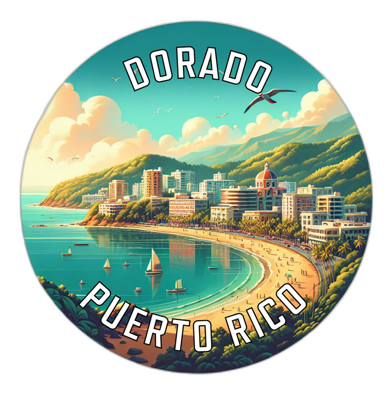 Dorado Puerto Rico Souvenir Die Cut Flat Magnet 2-Inch