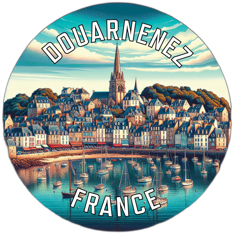 Douarnenez France Souvenir Die Cut Flat Magnet 2-Inch