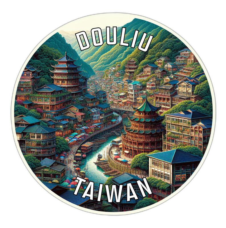Douliu Taiwan Souvenir Vinyl Decal Sticker 2-Inch