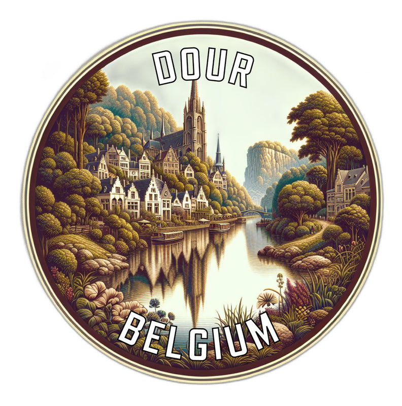 Dour Belgium Souvenir Vinyl Decal Sticker 2-Inch