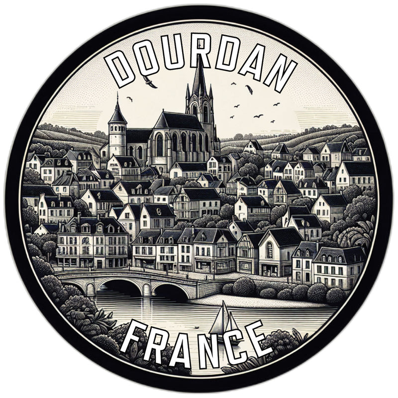 Dourdan France Souvenir Vinyl Decal Sticker 2-Inch