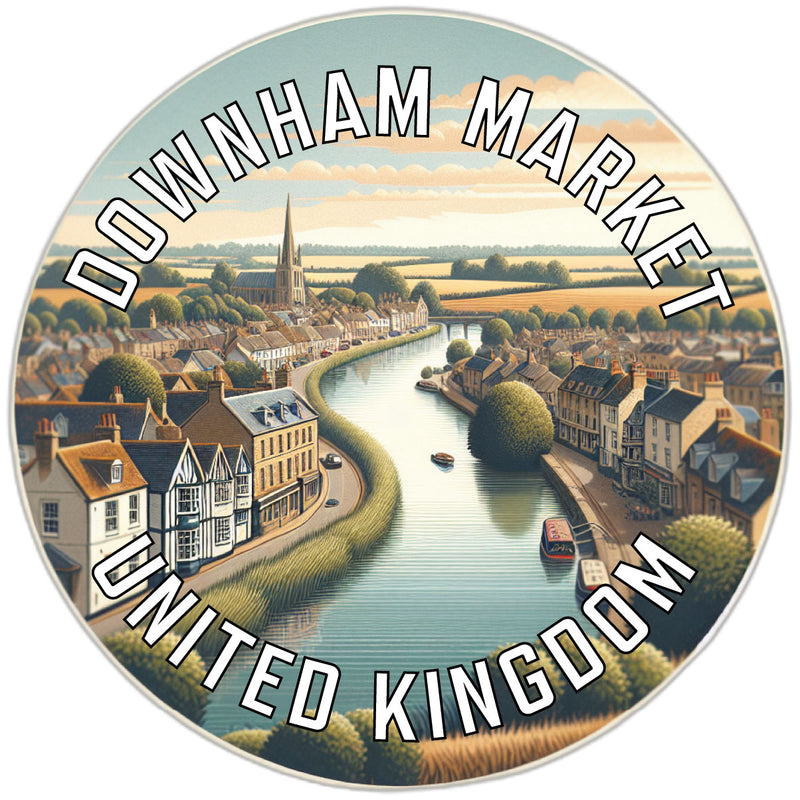Downham Market United Kingdom Souvenir Die Cut Flat Magnet 2-Inch