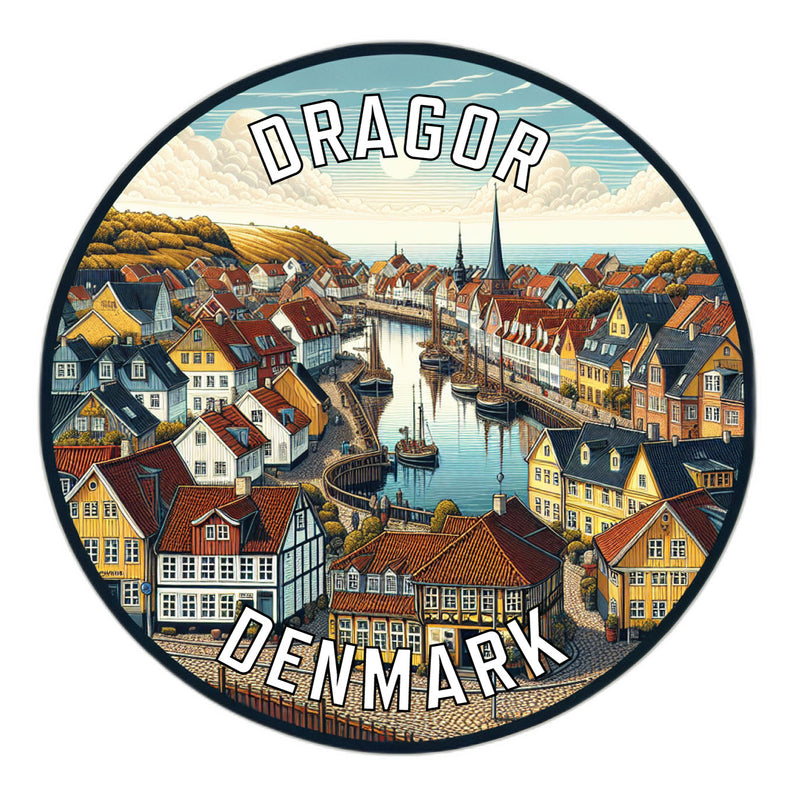 Dragor Denmark Souvenir Die Cut Flat Magnet 2-Inch