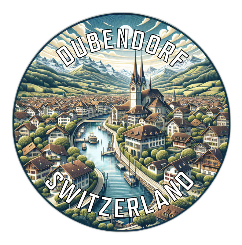 Dubendorf Switzerland Souvenir Die Cut Flat Magnet 2-Inch