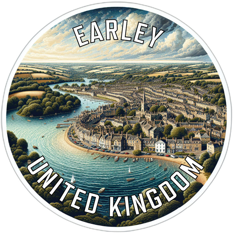Earley United Kingdom Souvenir Die Cut Flat Magnet 2-Inch