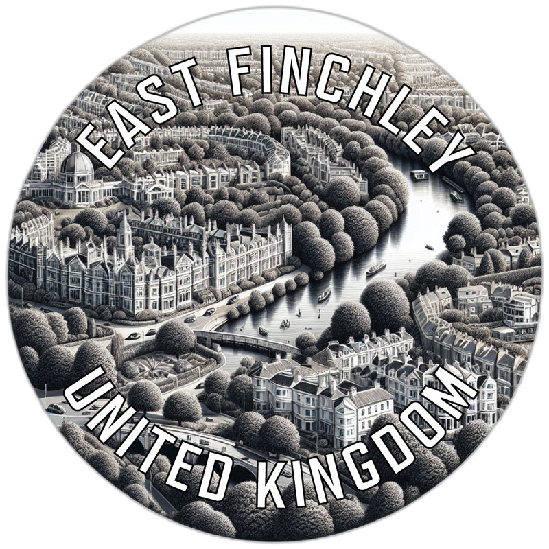 East Finchley United Kingdom Souvenir Die Cut Flat Magnet 2-Inch