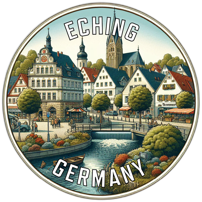 Eching Germany Souvenir Die Cut Flat Magnet 2-Inch