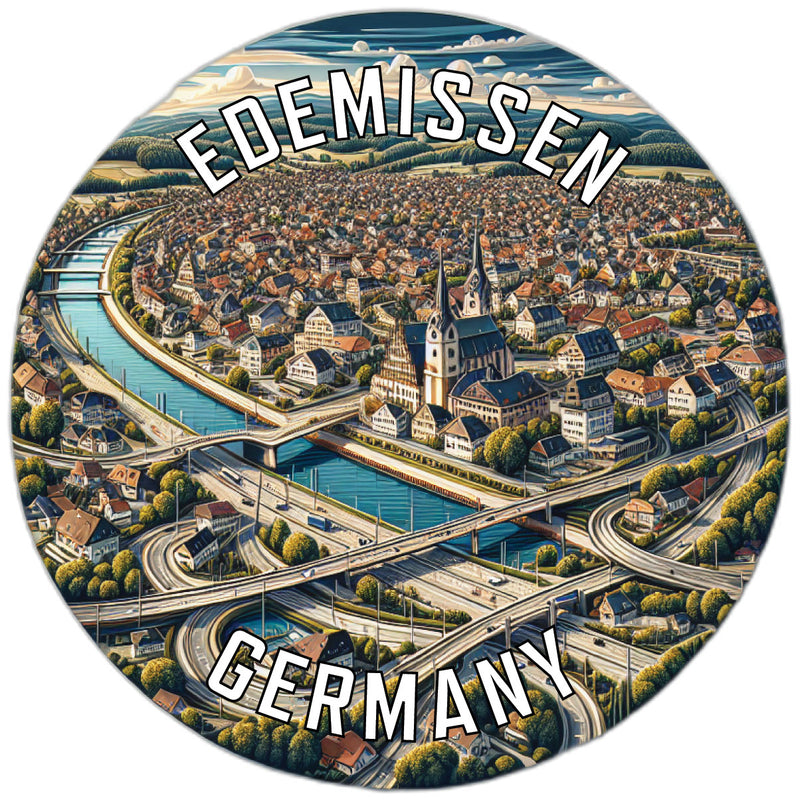 Edemissen Germany Souvenir Die Cut Flat Magnet 6-Inch