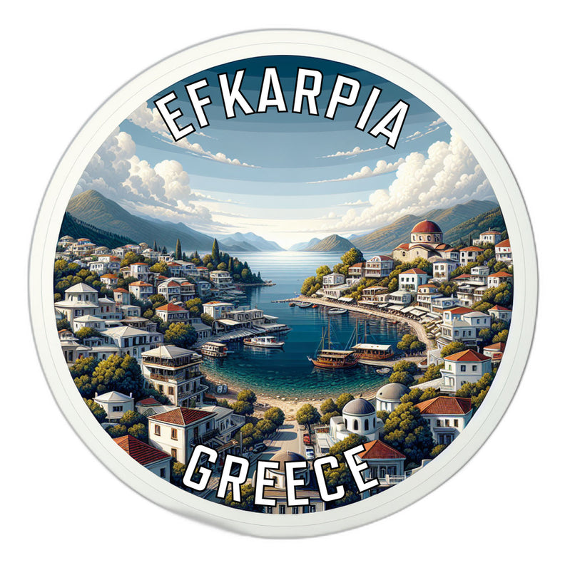 Efkarpia Greece Souvenir Die Cut Flat Magnet 6-Inch