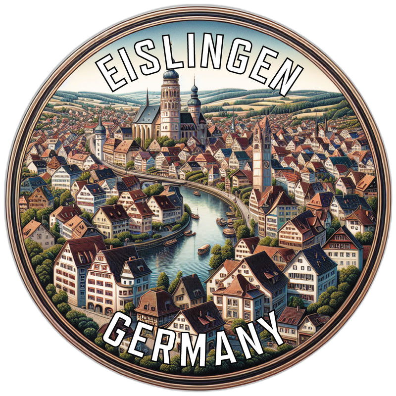 Eislingen Germany Souvenir Die Cut Flat Magnet 2-Inch