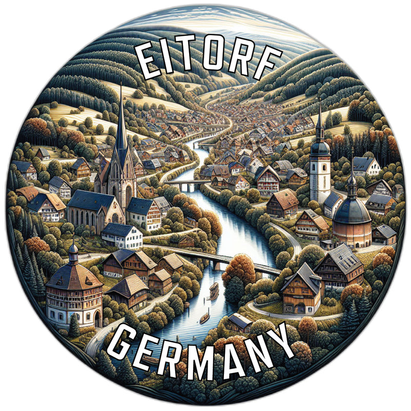 Eitorf Germany Souvenir Die Cut Flat Magnet 6-Inch