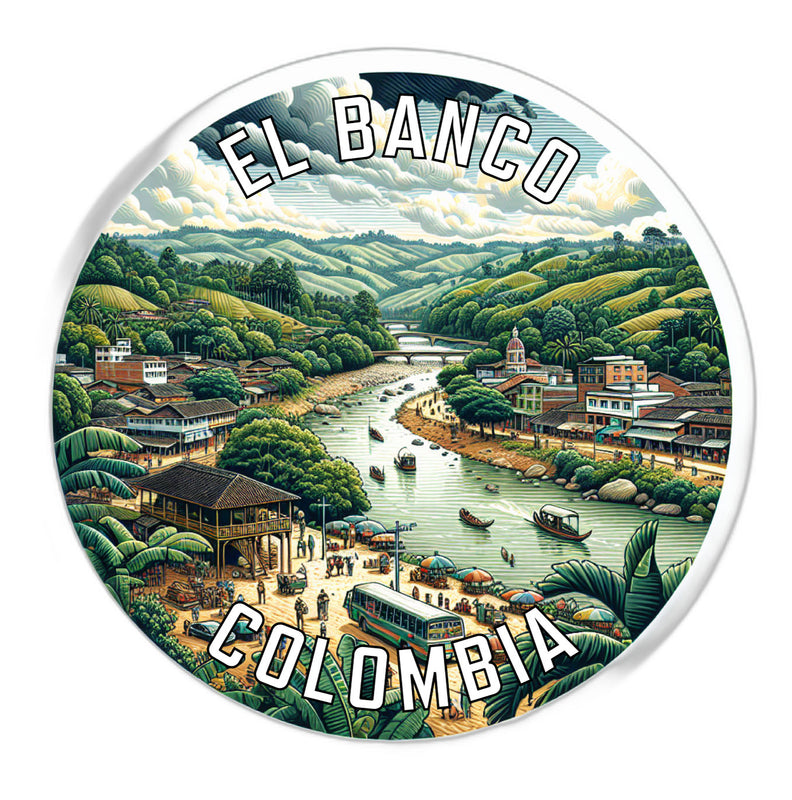 El Banco Colombia Souvenir Vinyl Decal Sticker 6-Inch