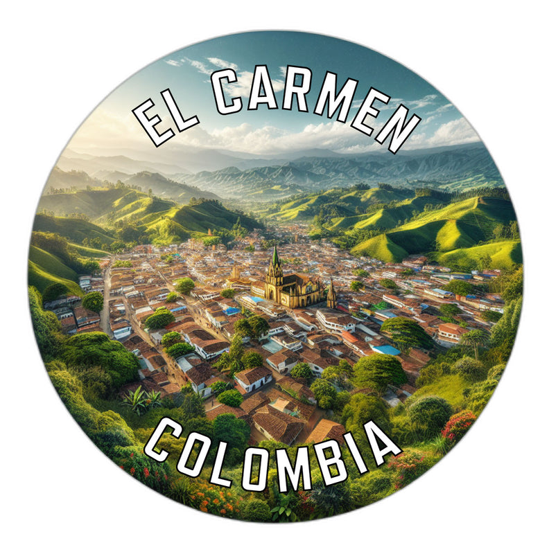 El Carmen Colombia Souvenir Die Cut Flat Magnet 2-Inch
