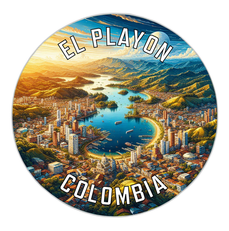 El Playon Colombia Souvenir Die Cut Flat Magnet 2-Inch