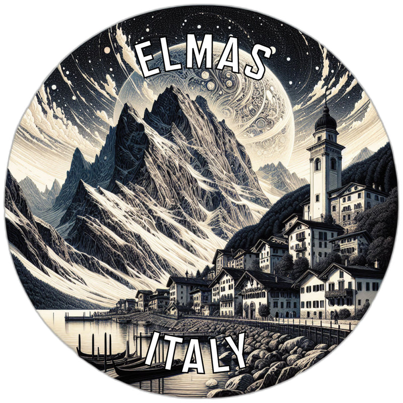 Elmas Italy Souvenir Die Cut Flat Magnet 6-Inch