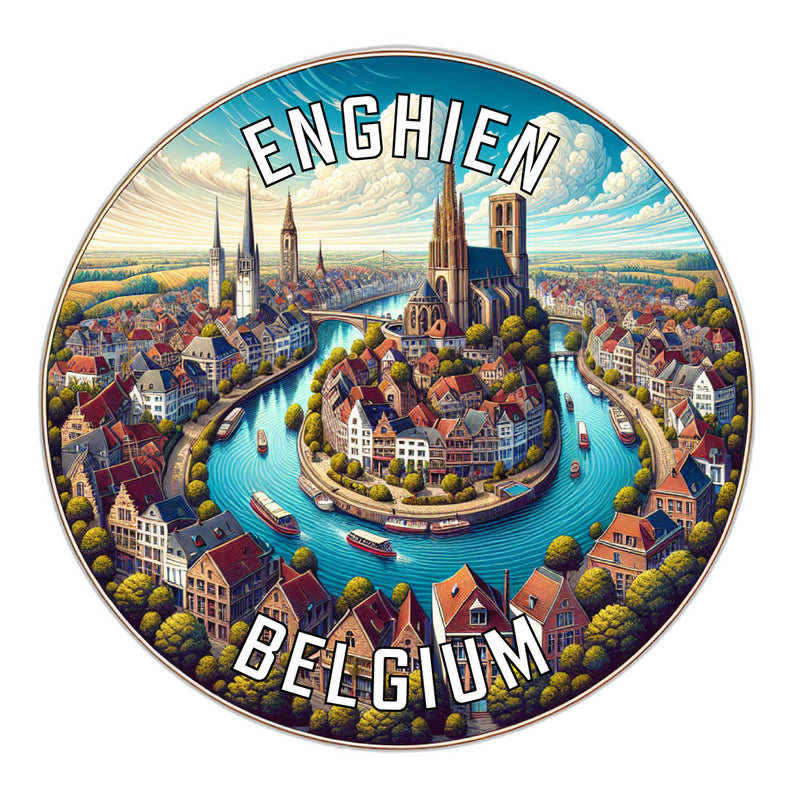 Enghien Belgium Souvenir Vinyl Decal Sticker 2-Inch