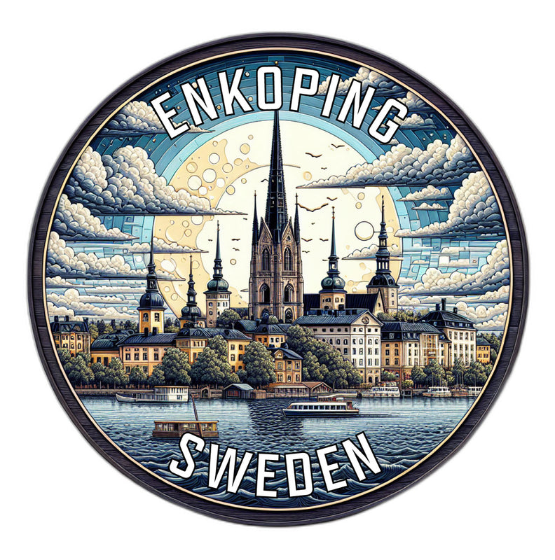 Enkoping Sweden Souvenir Die Cut Flat Magnet 2-Inch