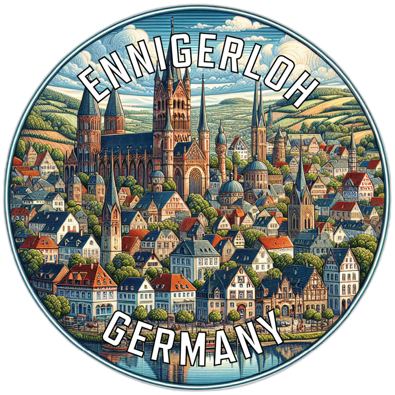 Ennigerloh Germany Souvenir Die Cut Flat Magnet 2-Inch