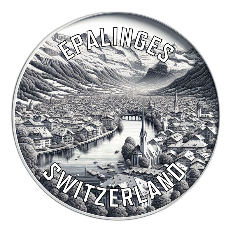 Epalinges Switzerland Souvenir Die Cut Flat Magnet 2-Inch