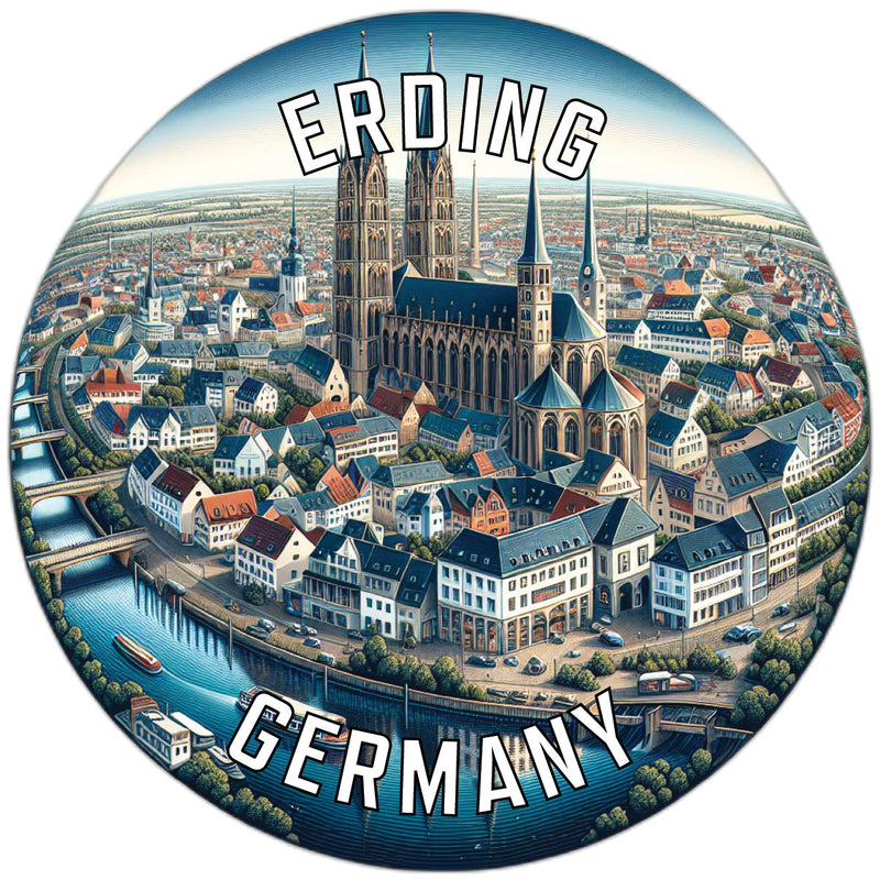 Erding Germany Souvenir Die Cut Flat Magnet 2-Inch