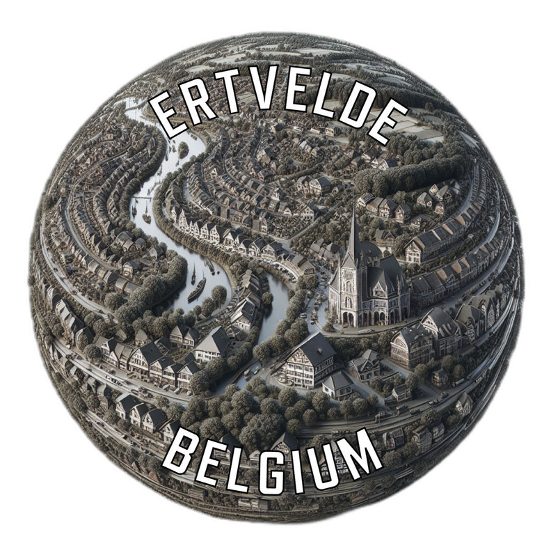 Ertvelde Belgium Souvenir Die Cut Flat Magnet 2-Inch