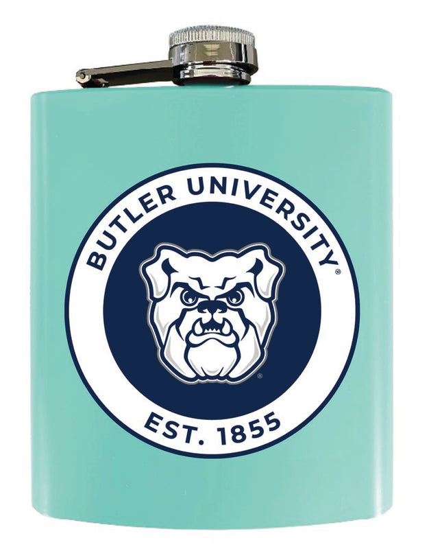 Butler Bulldogs 7 oz Steel Flask Matte Finish Seafoam Officially Licensed Collegiate Product 2-Pack